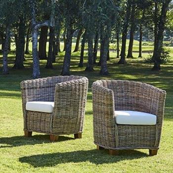 Sillones de Jardín Kubu Getah 2 Unidades