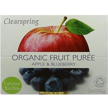 Compota de Manzana y Arándanos Clearspring 2 x 100g