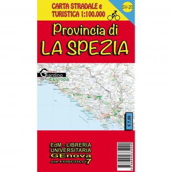 Provincia di La Spezia. Carta stradale 1:100.000 SV 20 con piste ciclabili