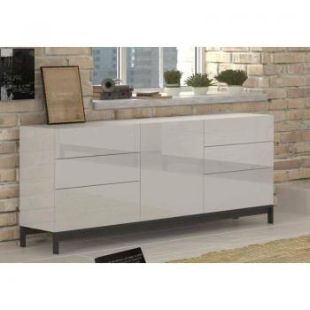 Buffet salon Dmora 100 % Made in Italy 170×40×47 cm blanc brillant