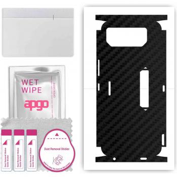 Film protecteur apgo Carbon Black pour Asus ROG Phone 6 Pro – couverture complète arrière et côtés, foil ou vinyle
