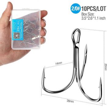 High Carbon Steel Fishing Hooks 10pcs Box
