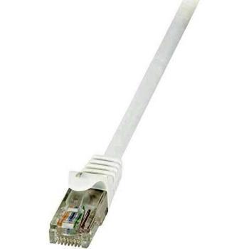 LogiLink CP2111U RJ45 Netzwerkkabel, Patchkabel CAT 6 U/UTP 20.00 m Weiß mit Rastnasenschutz 1 St