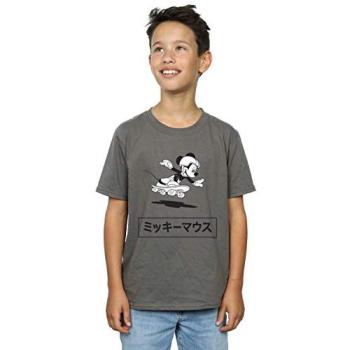 Boy’s Mickey Skating Tee (Size 5‑6, Dark Grey)