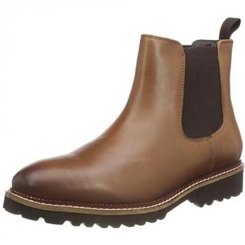 Hush Puppies Women's Gwyneth Tan Leather Chelsea Boots Size UK 7