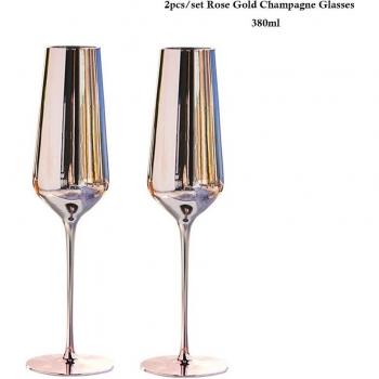 Roségoldene Gläser für Hochzeiten