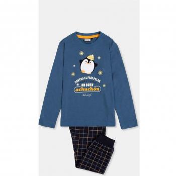 Pijama Azul Manga Larga para Niños Aznar Innova