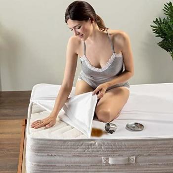 Coprimaterasso Flowen 140x190 / 140x200 cm Impermeabile in Cotone