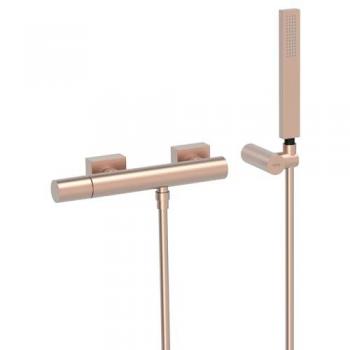 Mitigeur mural douche laiton or rose mat 24K – code 21116701OPM