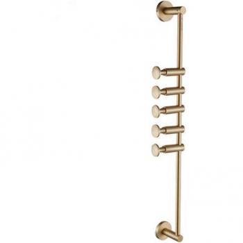 60cm Brass Wall-Mounted Clothes Hanger