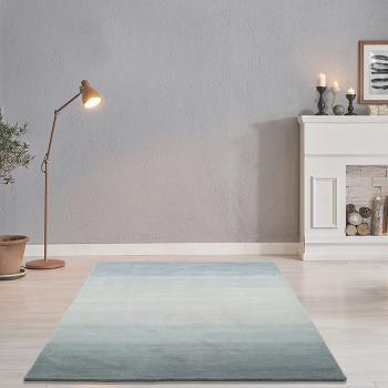 Tapis de salon laine grise dégradé THEKO 70x140 cm