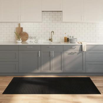 VidaXL 100x200 cm Black Rectangular Rug Bamboo