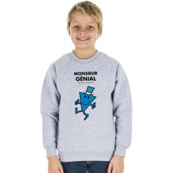 MONSIEUR GÉNIAL Kinder-Sweatshirt 4 Jahre grau meliert für Mädchen