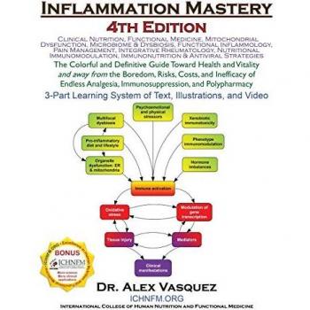 Inflammation Mastery 4th Edition: The Colorful and Definitive Guide Toward Health and Vitality and away from the Boredom, Risks, Costs, and Inefficacy ... Immunosuppression, and Polypharmacy