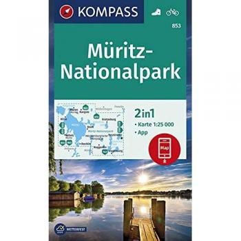 KOMPASS Wanderkarte 853 Müritz-Nationalpark: 2in1 Wanderkarte 1:25000 inklusive Karte zur offline Verwendung in der KOMPASS-App. Fahrradfahren.