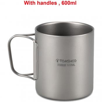 TOMSHOO Double Wall Titanium Water Bottle