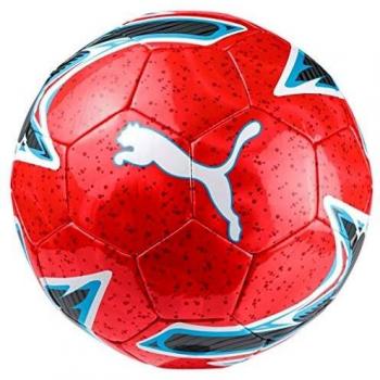 PUMA ONE Laser Ball Fußball – Rote Explosion, Blaue Akzente, Azurweiß, 5