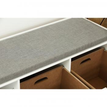 Orolay Scarpiera con Poggiapiedi, Cuscino e Cestini Beige