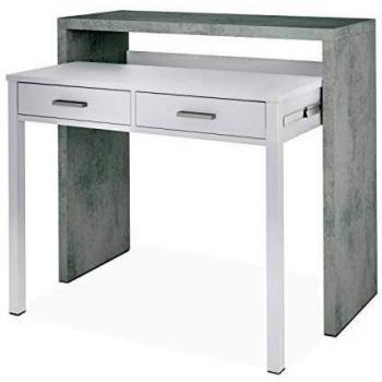 White Metal-MDF Workspace – 98.5×36×87.5 cm