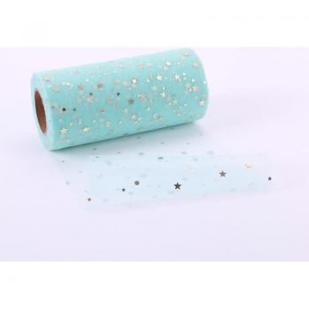 Tulle Roll with Glitter Sequin for Baby Shower 15cm x 25 Yards