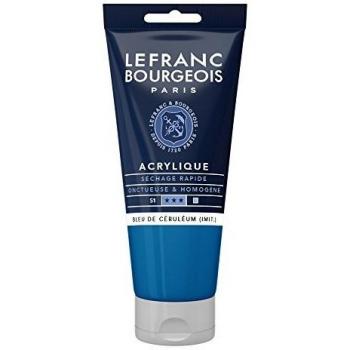 Tube de Peinture Acrylique 80ml Bleu De Céruléum Lefranc Bourgeois