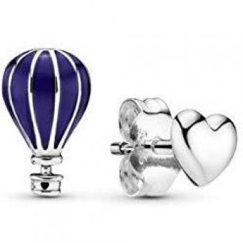 Pendientes de mujer Pandora, plata, multicolor, 10 x 6 mm