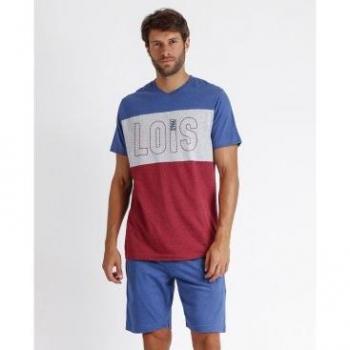 Blu Pigiama Lois L con Maniche Corti