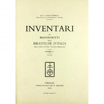 inventari dei manoscritti delle biblioteche d'italia. volume 51