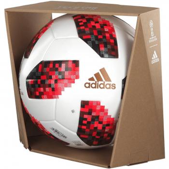 Adidas Herren FIFA Fußball Weltmeisterschaft Official Knockout Ball (Weiß/Silber/Rot) 5 kg