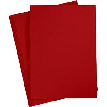 Papier cartonné rouge A4 220 g/m² 10 pièces