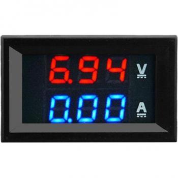 2-in-1 Digitale Multimeter 100V 10A met Blauw en Rood Display