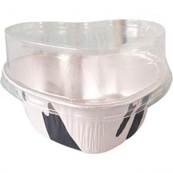 Herz-Cupcake-Pfannen aus Aluminium, 100ml, 100 Stück