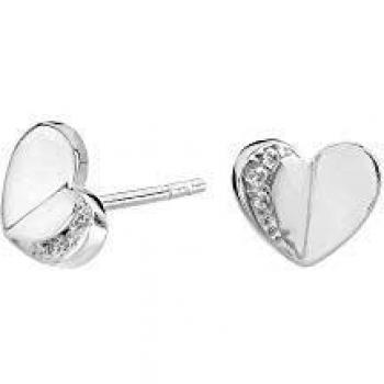 Pendientes de Plata y Circonitas Corazón Itemporality SEA-101-030-UU