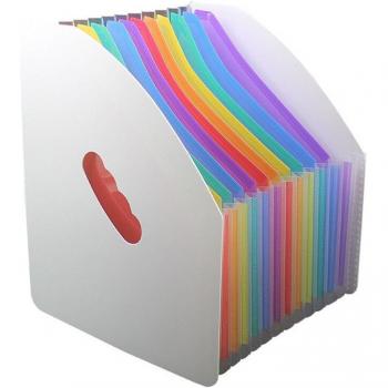 Carpeta de Acordeón A4 con 13 Bolsillos Arcoíris para Oficina