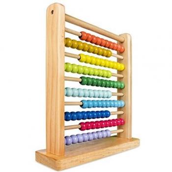 Boulier en bois avec animaux et lettres