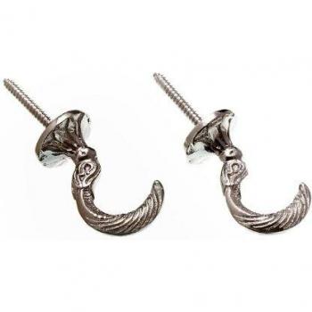 Classic Style Egyptian Chrome Curtain Tie Hold Back Hooks