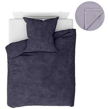 Set Lit Completo VidaXL – Couette, Parure, Taies & Draps – Molleton Gris 155x200 x 80x80 cm
