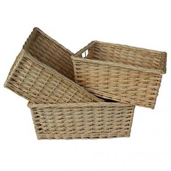 Wicker Kitchen Storage Trio – Red Edition