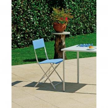 Sedia Molfetta Wicker Azzurro CHF25B