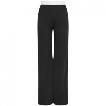 Long Tall Sally Black Tall Waistband Wide Leg Jeans (Size 10L)