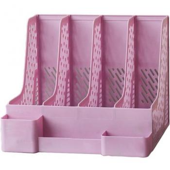 Durable 4-Layer Vertical Document Organizer Stackable File Holder