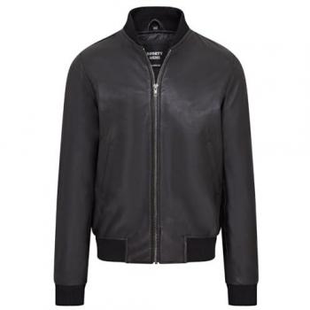 Infinity Leather MA‑1 Varsity Bomberjacke – Herrenmodell, schwarz, 5XL, hochwertiges weiches Leder