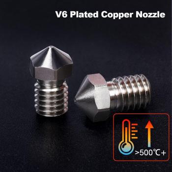 V6 Copper-Plated Nozzle for 3D Printers