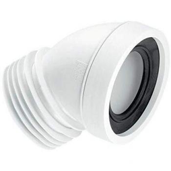 McAlpine White 45° WC Connector