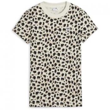 Camiseta Puma Women Preto Bege Downtown Slim XS