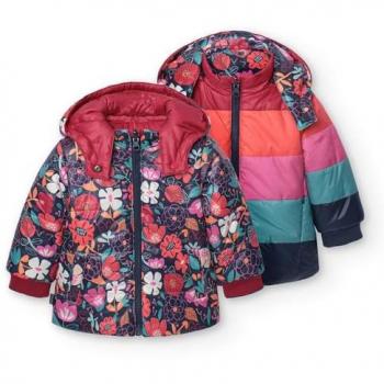 Cappotto Floral per Bambina Boboli Reversibile