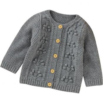 Hiver pull manteau à boutons simple 0-24 mois bébé fille