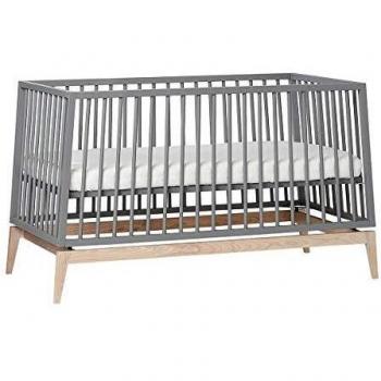 Lit évolutif en chêne gris Luna 70x140