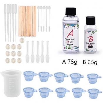 Pegamento de resina epoxi transparente 3:1 AB, alto adhesivo y endurecedor para proyectos de joyería, disponible en 100g/280g/400g/1000g