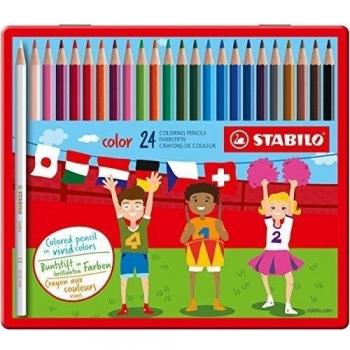Stabilo Colorbox – 24 crayons hexagonaux en métal